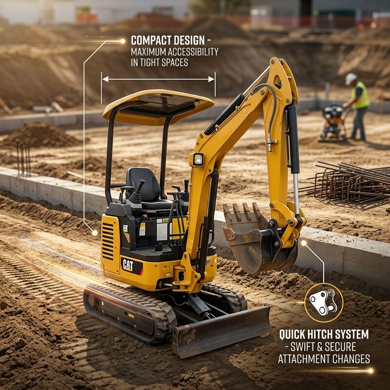 Compacte 1,8 ton gebruikte Komatsu PC18 mini graafmachine met nulstaartontwerp voor stedelijke projecten