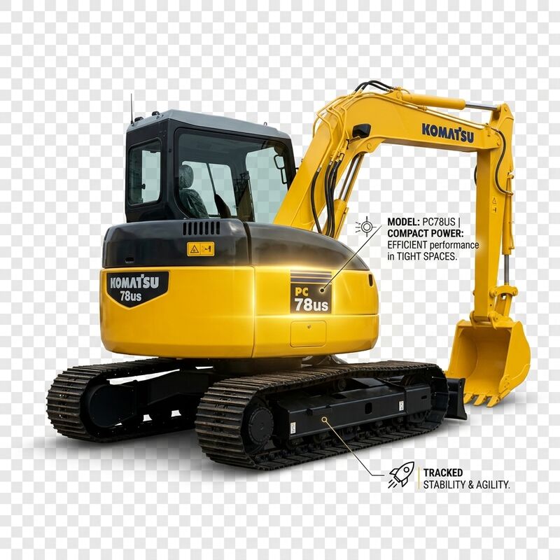 Komatsu PC55 Klein-Crawler-Exkavator mit 5 Tonnen und neuem Untertrieb