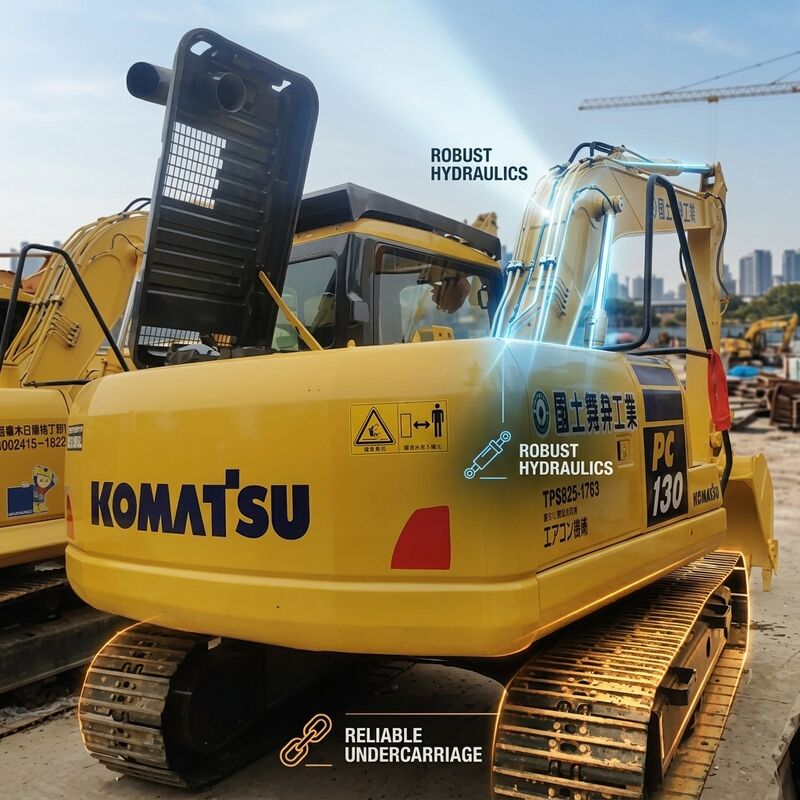 Komatsu PC55 Klein-Crawler-Exkavator mit 5 Tonnen und neuem Untertrieb