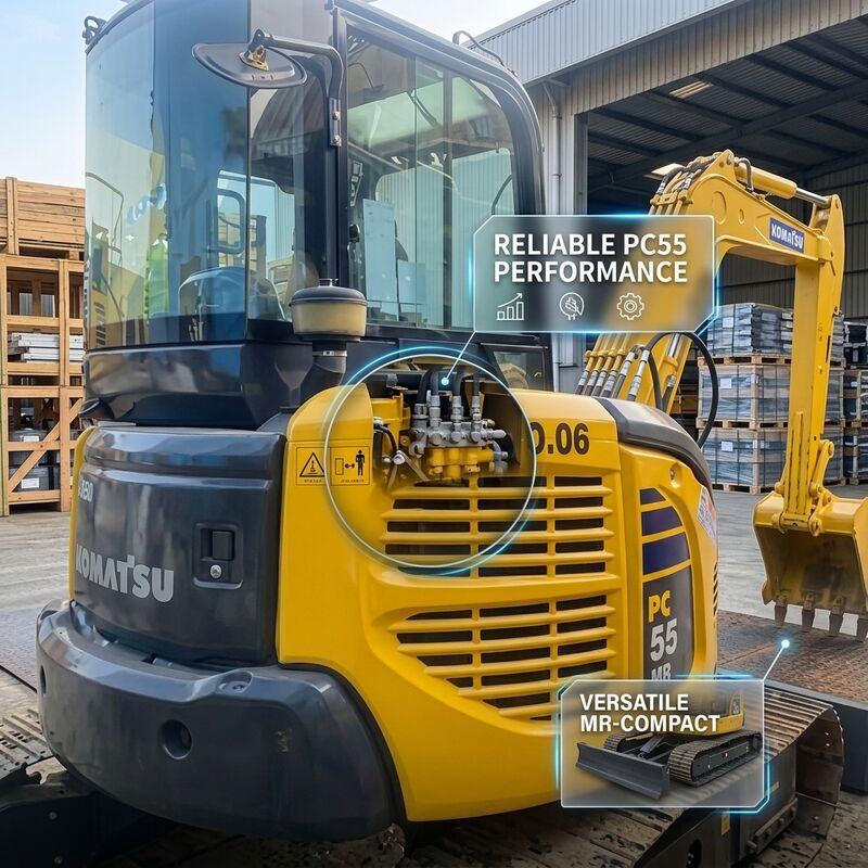 Gebrauchte Komatsu PC350-8 Bagger 35 Tonnen mit verstärktem Ausleger und Felsenschaufel