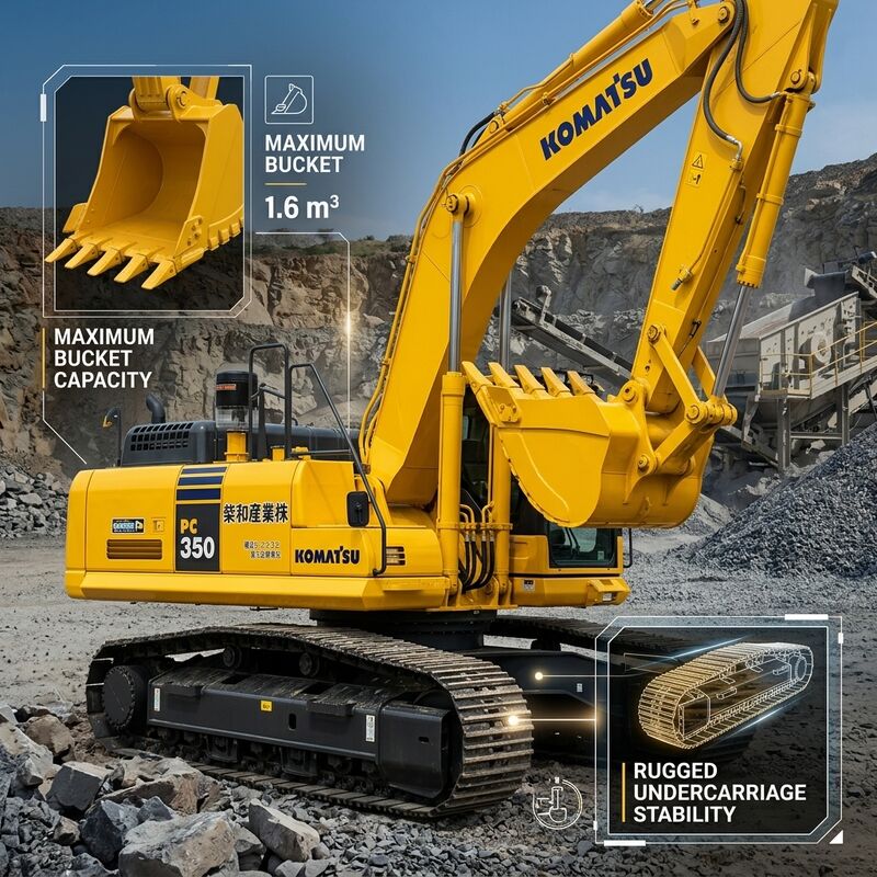 Heavy-Duty 40 Ton Used Komatsu PC400-8 Excavator with Large 1.9m3 Mining Bucket