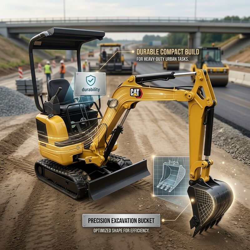 Tiny Footprint Used Caterpillar 301.5 Mini Excavator 1.5 Ton for Indoor Demolition