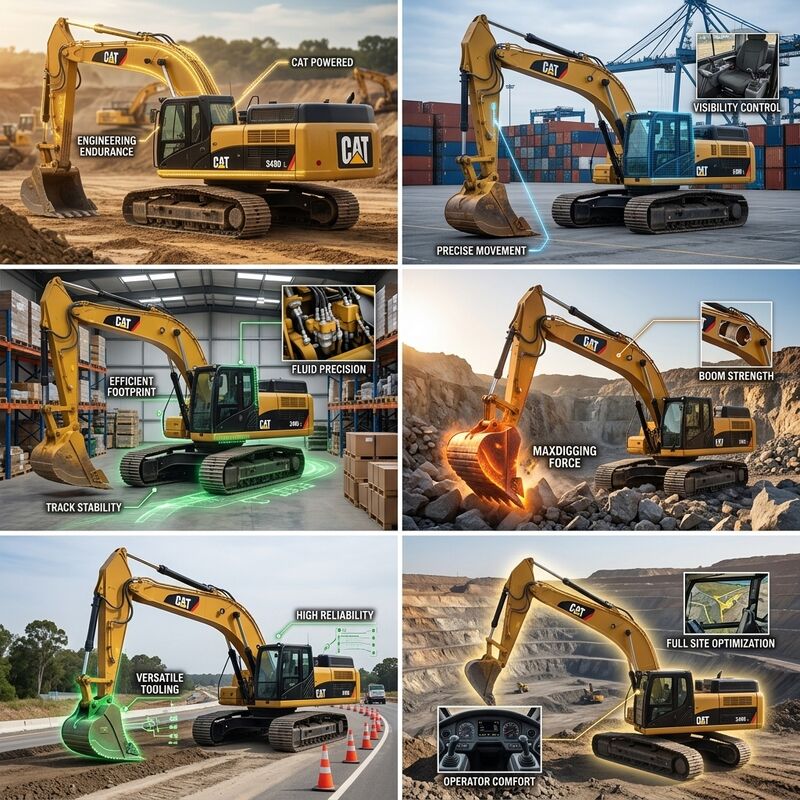 광업급 49톤 사용된 Caterpillar 349D L 발굴기 2.9m3 바위 버킷