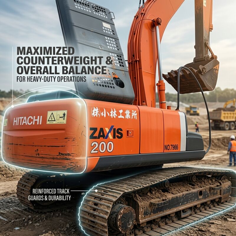Heavy-Duty 20 Ton Used Hitachi ZX200LC-3 Excavator with 0.8m3 General Bucket