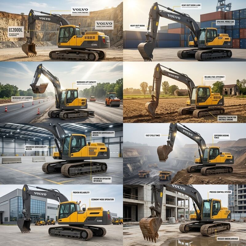 Crawler Used Volvo EC360B Excavator 36 Ton Original Parts Machine Road Construction Export Unit