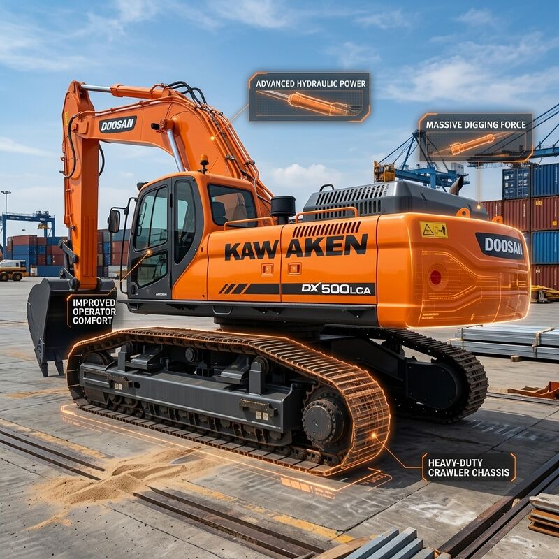 Low-Hour Used Doosan DX225LC Excavator 22.5 Ton Only 1600 Hours with DL06 Engine
