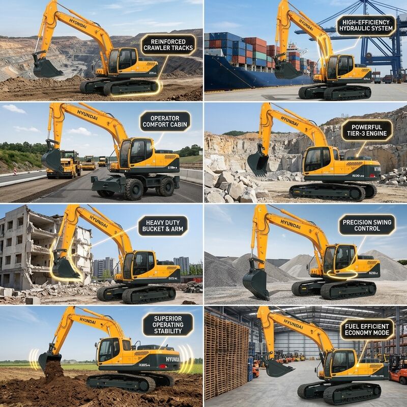 Large-Class Used Hyundai 385L Excavator 38.9 Ton Cummins Six-Cylinder 1.9m³ Bucket