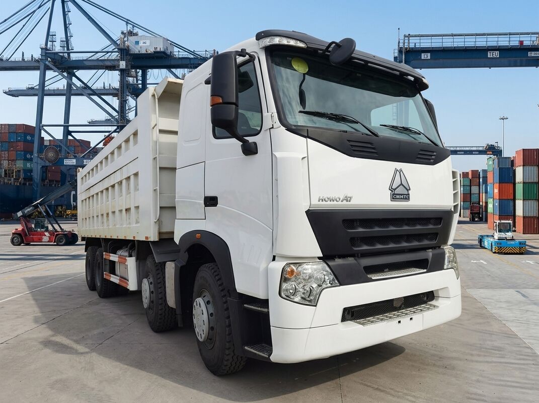 Second Hand HOWO A7 Dump Truck 55 Ton Payload 6x4 Chassis 600L Fuel Tank Left Hand Drive Construction Tipper