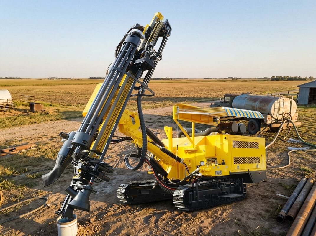 JK690 Integrated DTH Drilling Rig 3300Nm Rotary Torque 90-160mm Hole 21m Depth Atlas Copco 18.5m3 Compressor