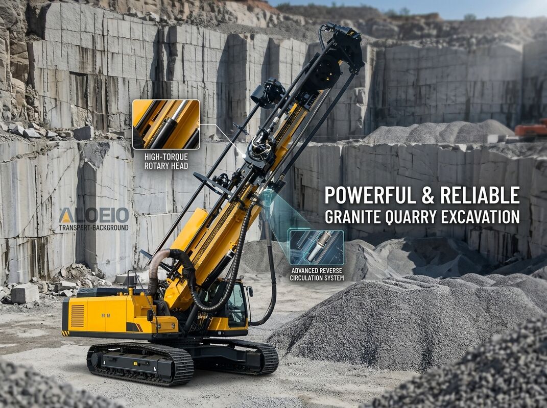 Quarry Duty JK830RC Crawler Mounted Reverse Circulation Drill Rig 25000kg 400mm Tracks 170kN Traction