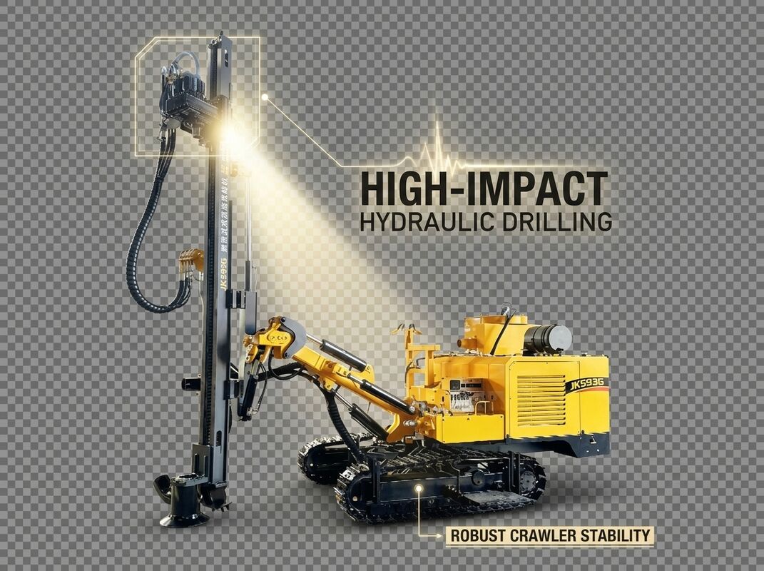 Tunnel-Ready JK930 Hydraulic Tophammer Drill Rig Atlas Copco Compressor 7-Rod Carousel